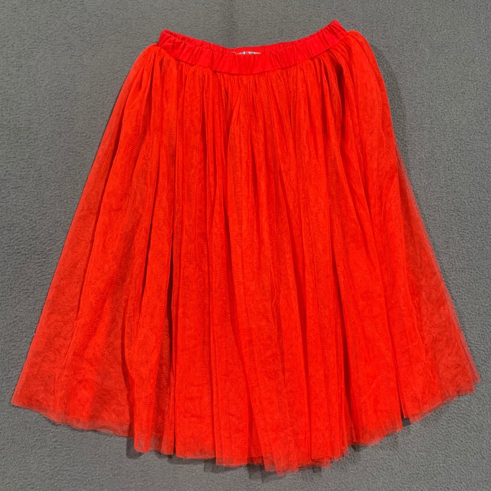 Sunshine Swing Red Long Tulle Tutu Skirt Girls Size 10 Layered Party Dance Skirt